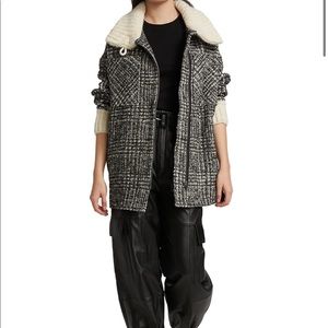 $695  IRO Kontin Knit-Trim Jacket Size 36